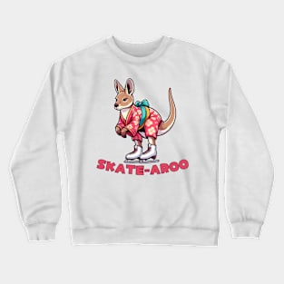 Ice skating kangaroo Crewneck Sweatshirt